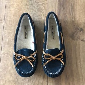 Lucky Navy Blue Moccasins!